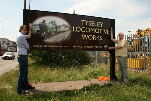 Replacement sign for Tyseley Locomotive Works